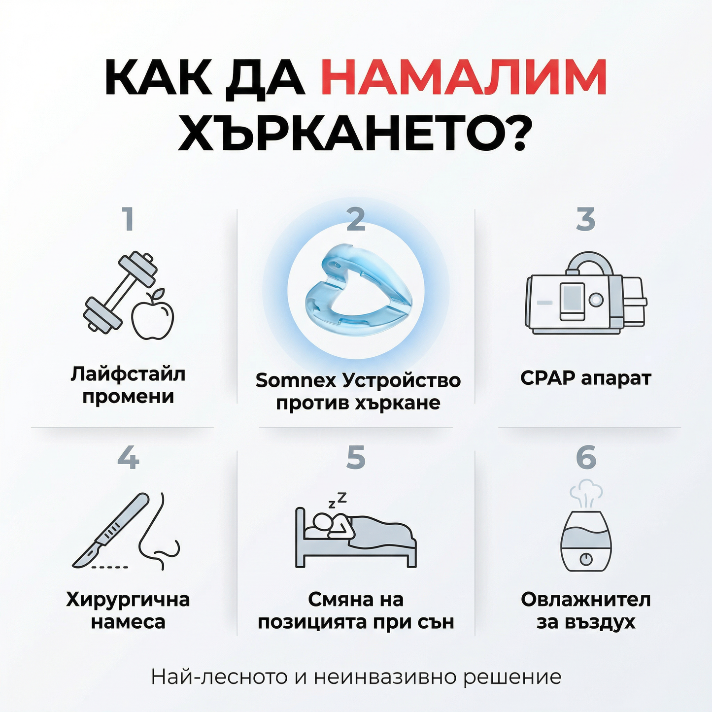 Тихо Устройство Против Хъркане - Универсален Размер